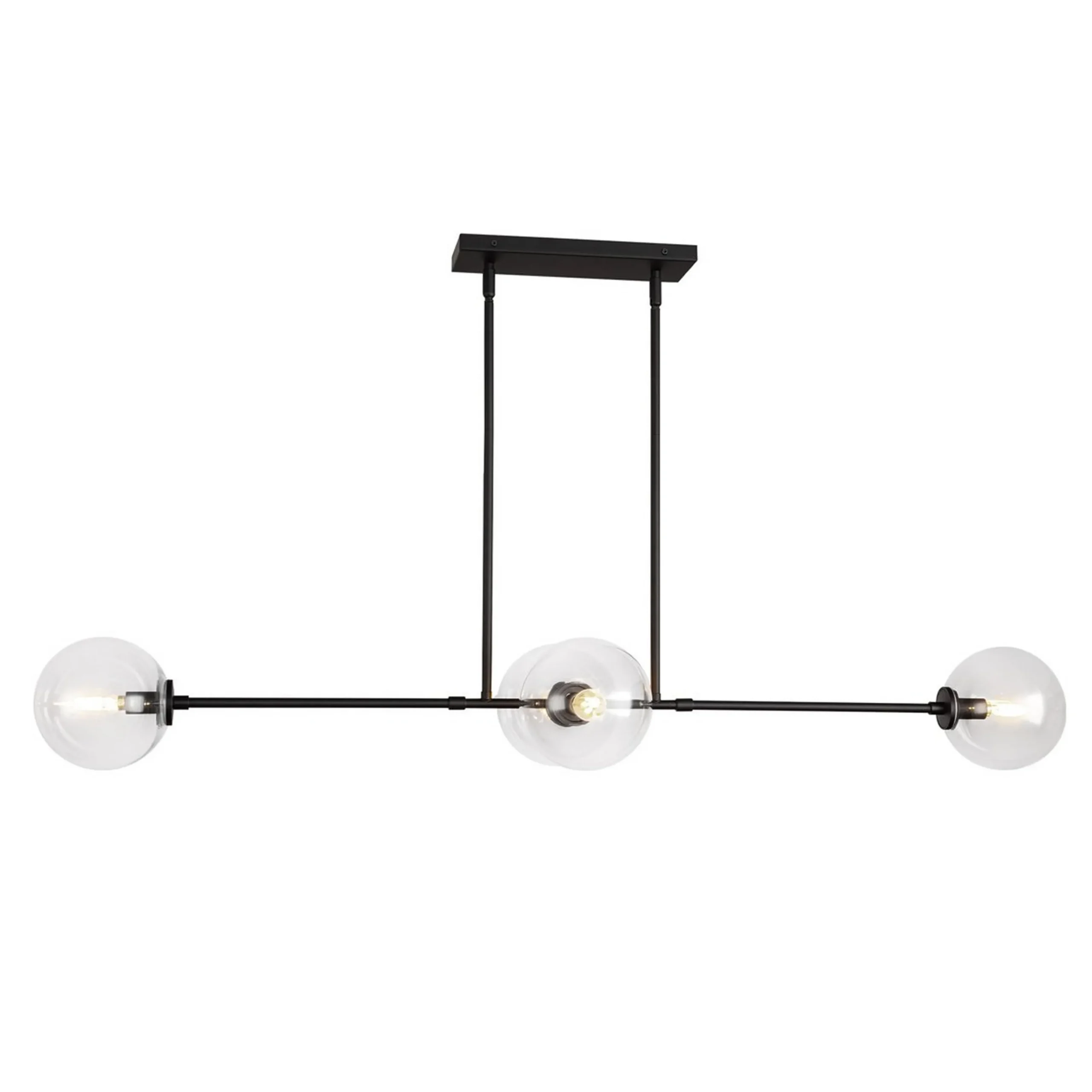 Algonac Spheres Island Chandelier - Clear