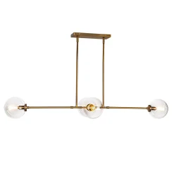 Algonac Spheres Island Chandelier - Clear