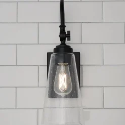 Arched Neck Tapered Glass Wall Light