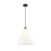 Arthur Cone Pendant - Large - White Glass