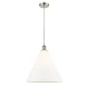 Arthur Cone Pendant - Large - White Glass