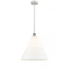 Arthur Cone Pendant - Large - White Glass