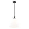 Arthur Cone Pendant - Small - White Glass