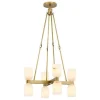 Aurind Cross Chandelier - 8 Light - Alabaster