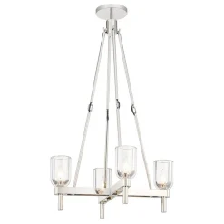 Aurind Cross Chandelier - 4 Light - Crystal
