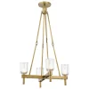Aurind Cross Chandelier - 4 Light - Crystal