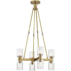Aurind Cross Chandelier - 8 Light - Crystal