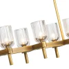 Aurind Linear Island Chandelier - Crystal