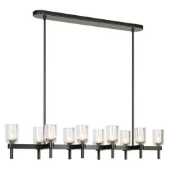 Aurind Linear Island Chandelier - Crystal