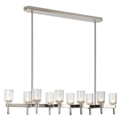 Aurind Linear Island Chandelier - Crystal
