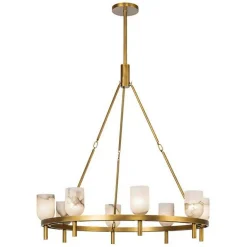 Aurind Ring Chandelier - 8 Light - Alabaster