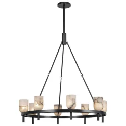 Aurind Ring Chandelier - 8 Light - Alabaster