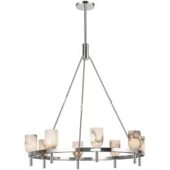 Aurind Ring Chandelier - 8 Light - Alabaster