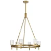 Aurind Ring Chandelier - 6 Light - Crystal