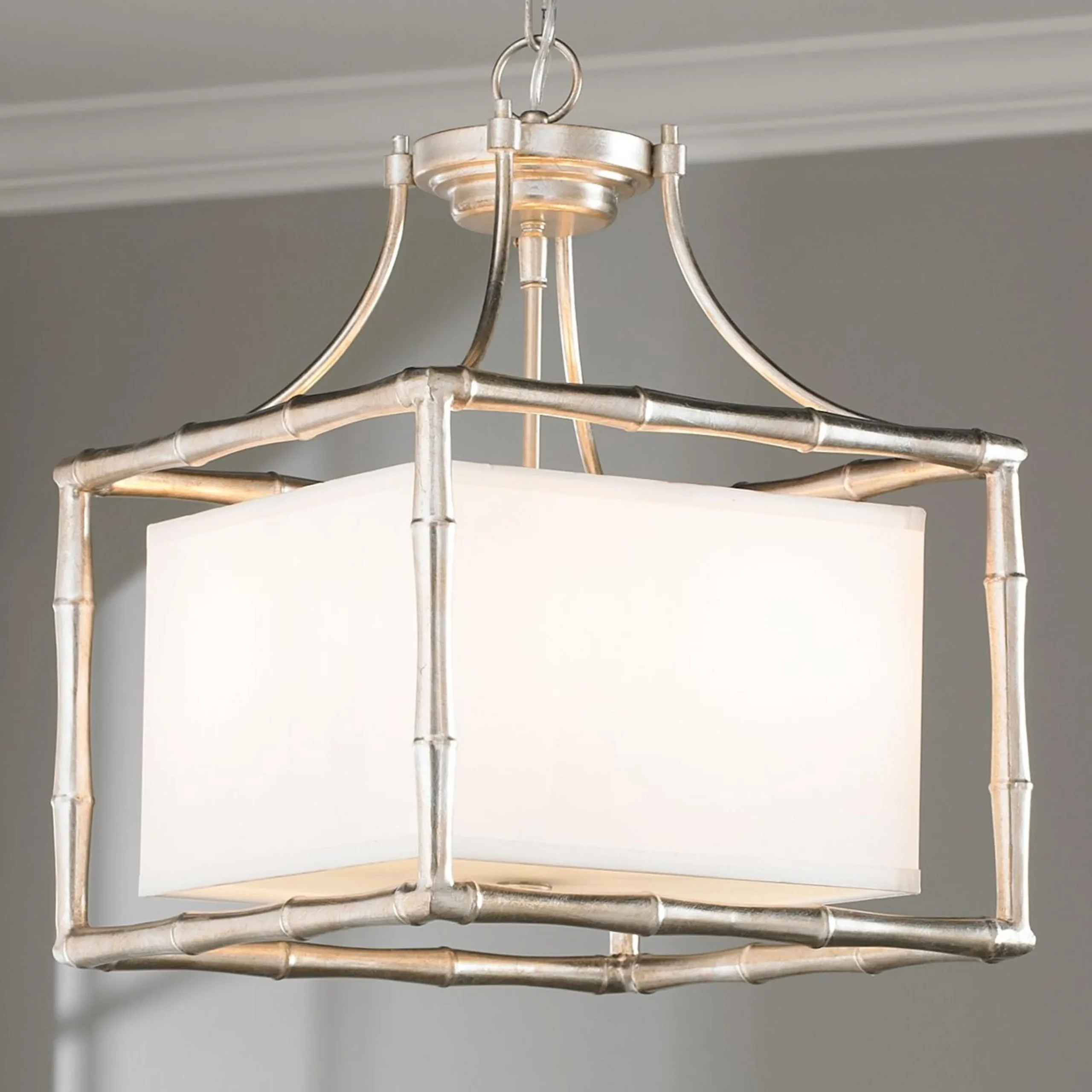 Bamboo Square Shade Pendant
