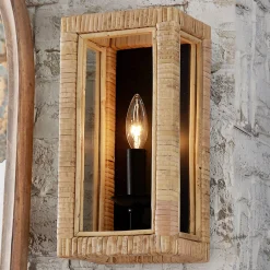 Bamboo Wrapped Frame Sconce