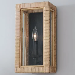 Bamboo Wrapped Frame Sconce