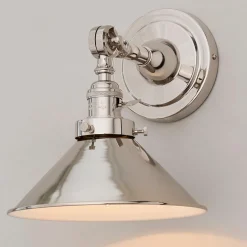 Banner Swing Arm Bath Sconce - Metal Triangular