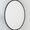 Beaded Beveled Mirror - Oval