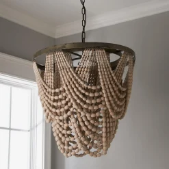 Beaded Drape Curl Chandelier