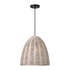 Bentlee Wicker Pendant - Large