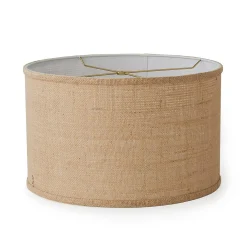 16" Burlap Drum Shade