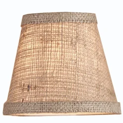 5" Burlap Empire Chandelier Shade