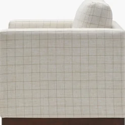Caiden Swivel Chair - Patterned Linen