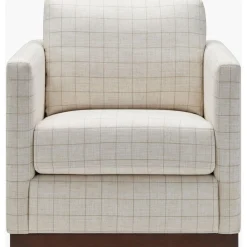 Caiden Swivel Chair - Patterned Linen