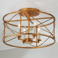 Camunez Drum Semi-Flush Ceiling Light