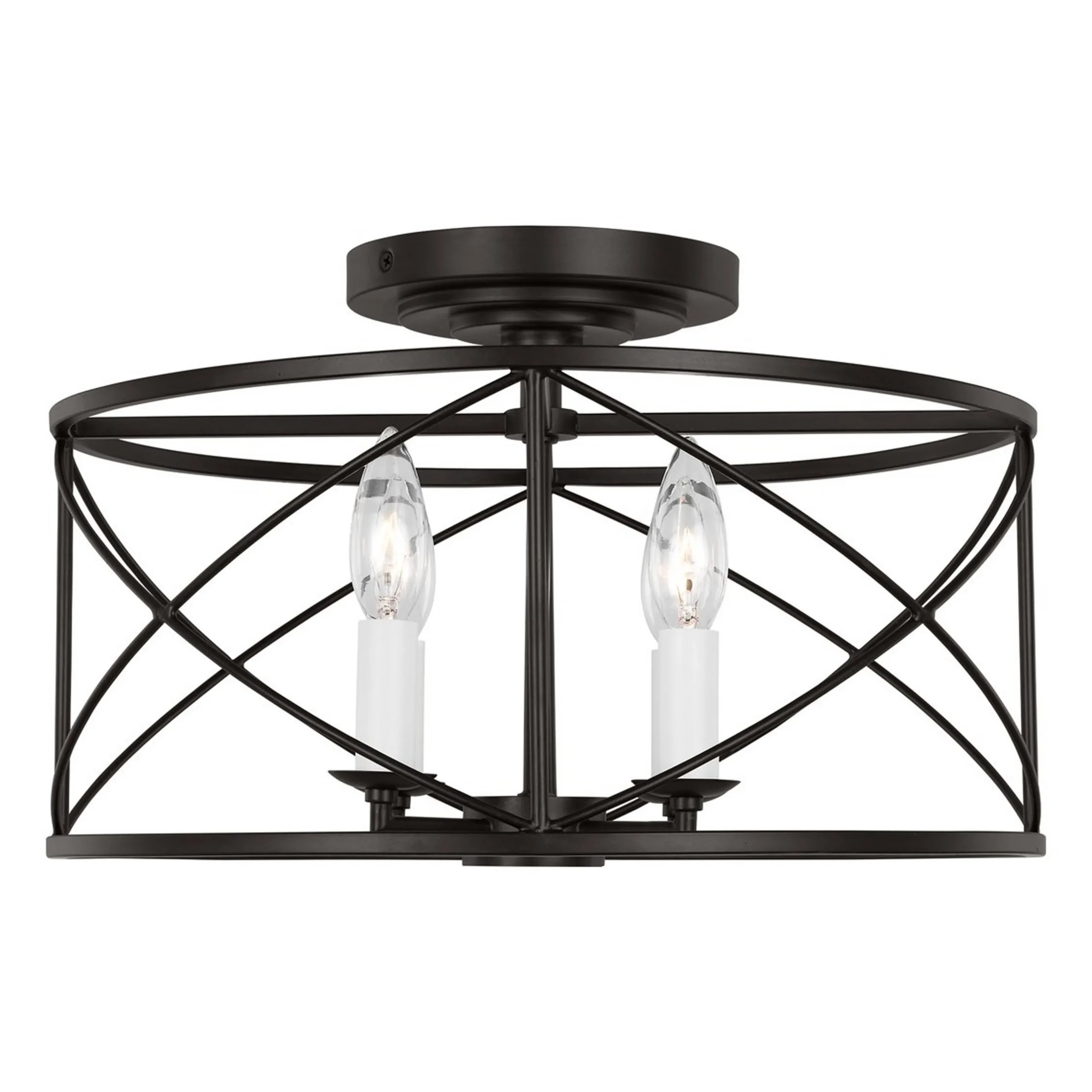 Camunez Drum Semi-Flush Ceiling Light