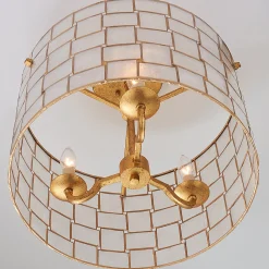 Captiva Shaken Shell Semi-Flush Ceiling Light