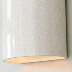 Ceramic Cylinder Sconce - Small - Crackle