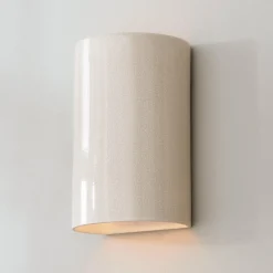 Ceramic Cylinder Sconce - Small - Crackle