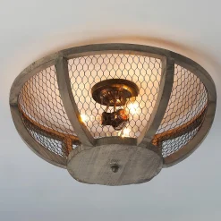 Chicken Wire Basket Ceiling Light - Small