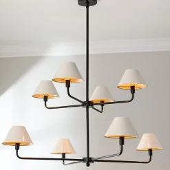 Chris Loves Julia Edie Two-Tier Chandelier - 8 Light