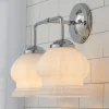 Chris Loves Julia Marlo Vanity Light - 2 Light - Milk Glass