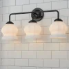 Chris Loves Julia Marlo Vanity Light - 3 Light - Milk Glass