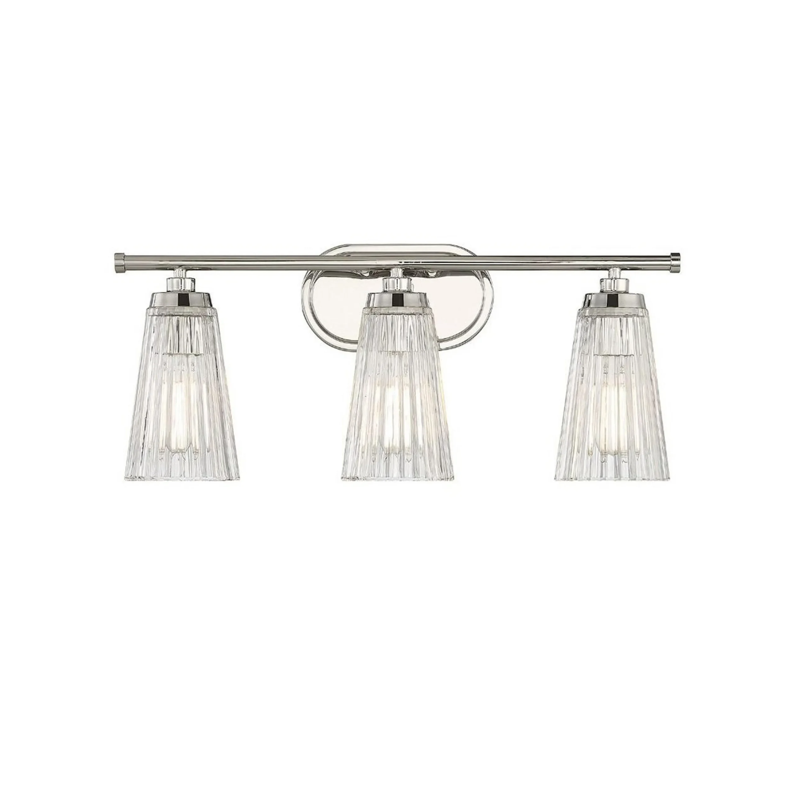 Cinematheque Ribbed Glass Vanity Light - 3 Light