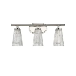 Cinematheque Ribbed Glass Vanity Light - 3 Light