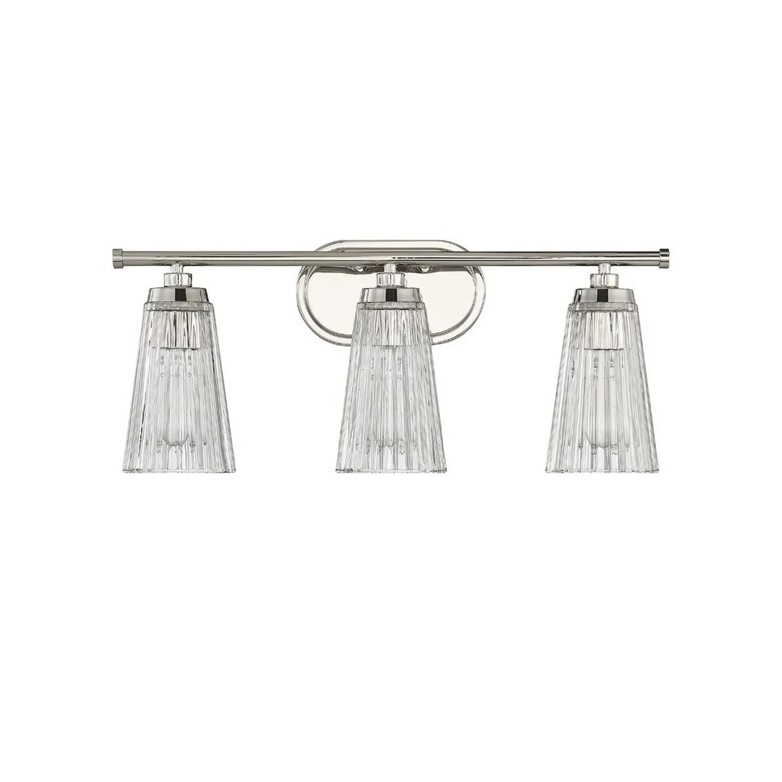 Cinematheque Ribbed Glass Vanity Light - 3 Light