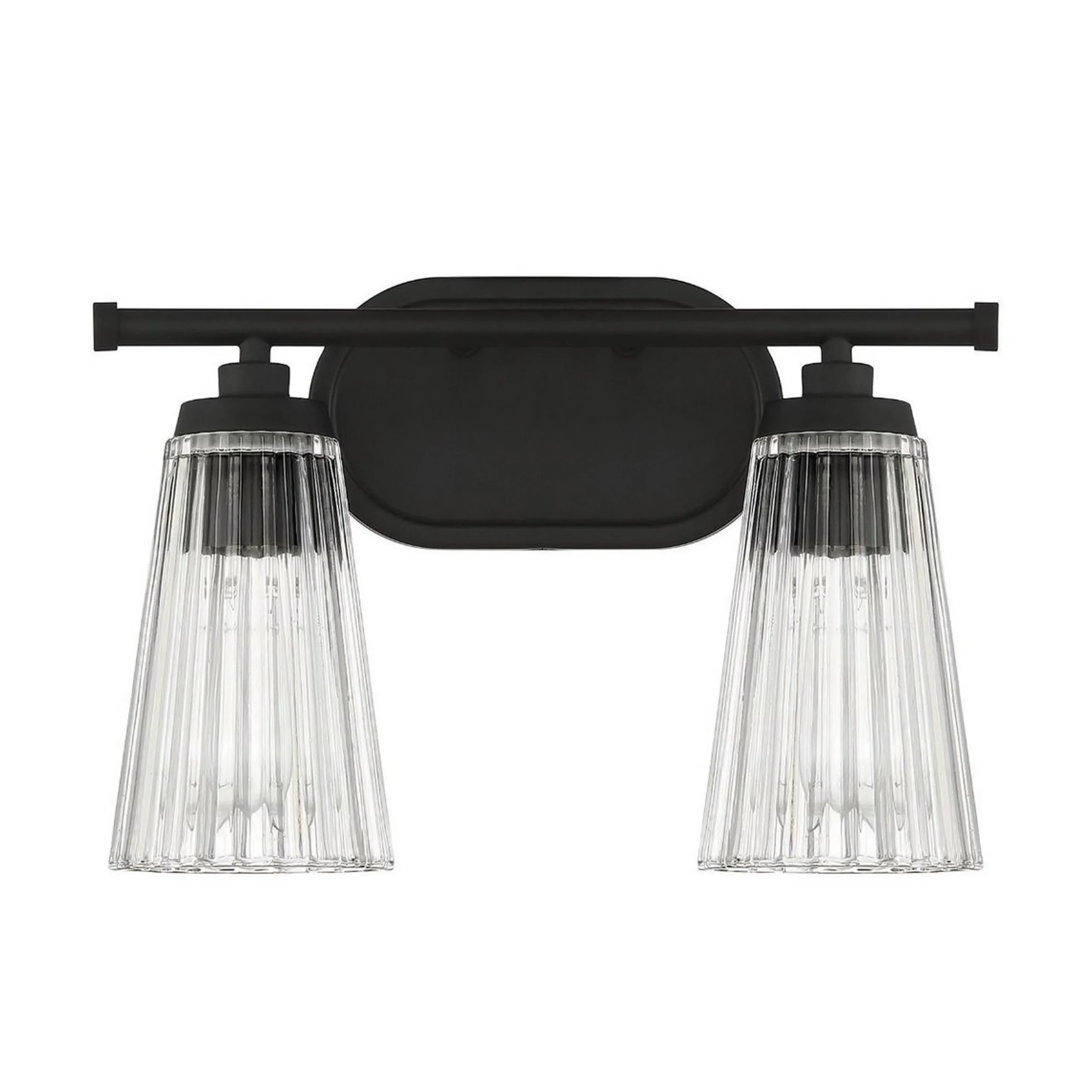 Cinematheque Ribbed Glass Vanity Light - 2 Light