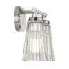 Cinematheque Ribbed Glass Vanity Light - 2 Light