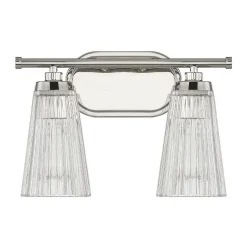 Cinematheque Ribbed Glass Vanity Light - 2 Light