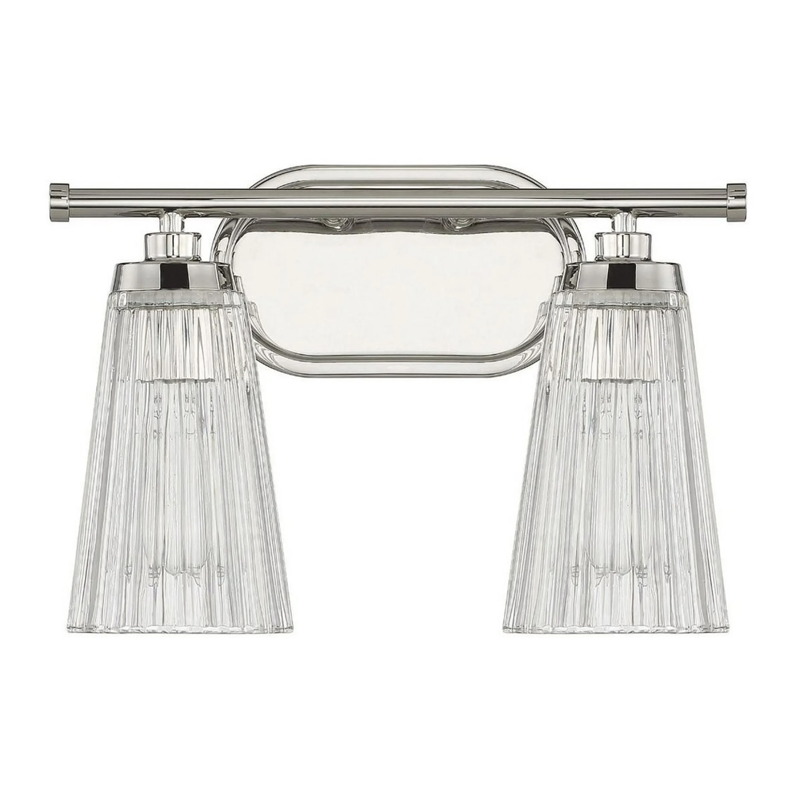 Cinematheque Ribbed Glass Vanity Light - 2 Light
