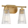 Cinematheque Ribbed Glass Vanity Light - 2 Light