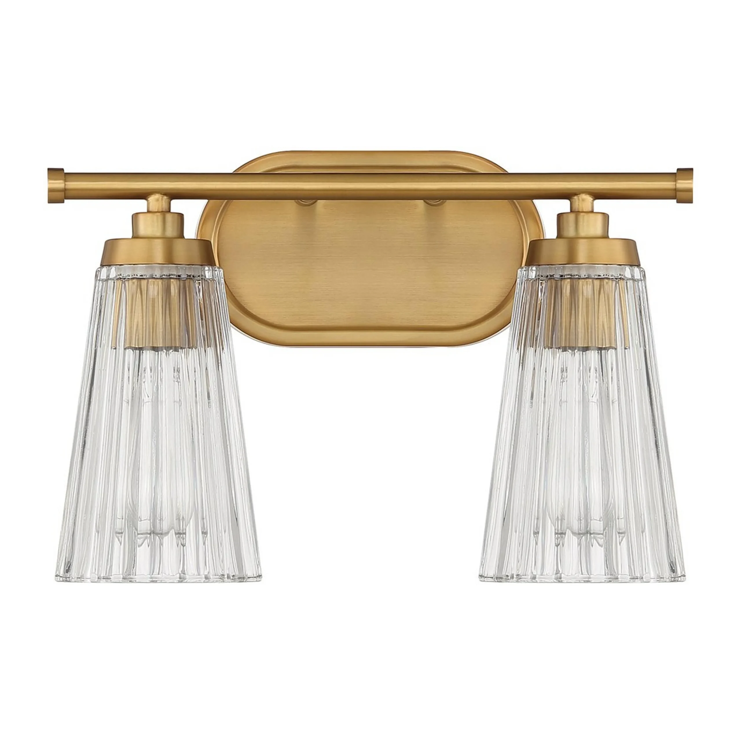 Cinematheque Ribbed Glass Vanity Light - 2 Light