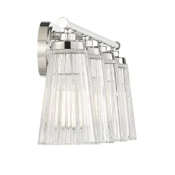Cinematheque Ribbed Glass Vanity Light - 4 Light