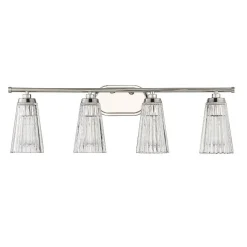 Cinematheque Ribbed Glass Vanity Light - 4 Light