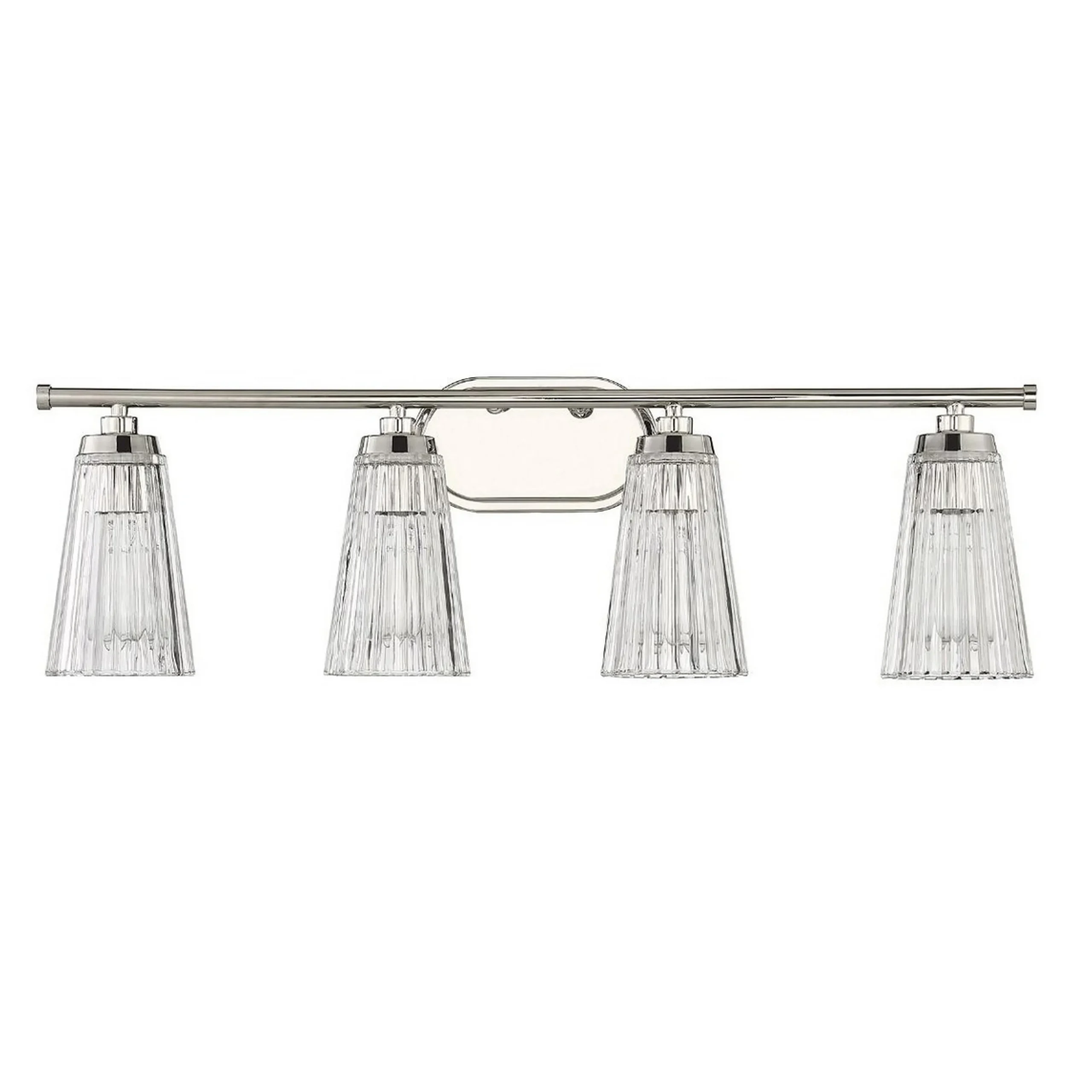 Cinematheque Ribbed Glass Vanity Light - 4 Light